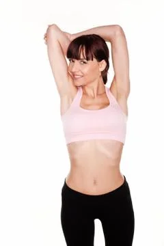 Stretching before a workout Stock Photos