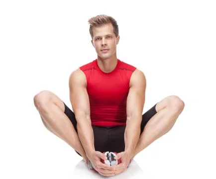 Strething after workout Stock Photos