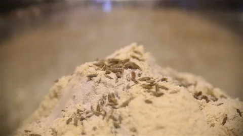 Strew a flour hill by cumin Video stock 67461142