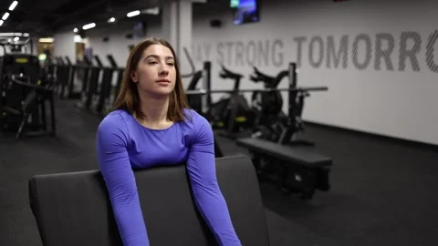 Strict barbell curls workout Stock Footage 328253560