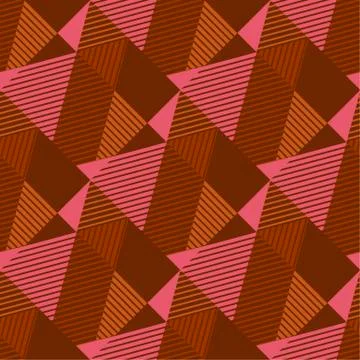 Strict geometry textured triangle seamless pattern Illustrazione stock