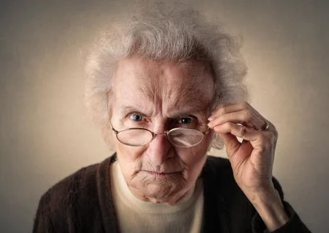 Strict grandma Stock Photos
