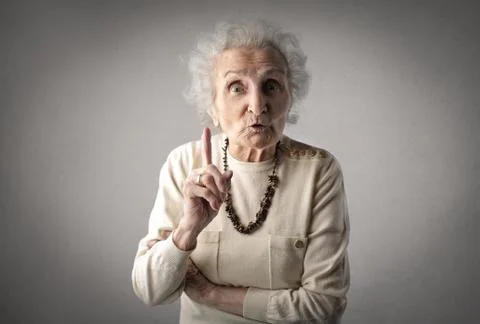 Strict grandma Stock Photos