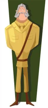 A strict old man Stock Illustration