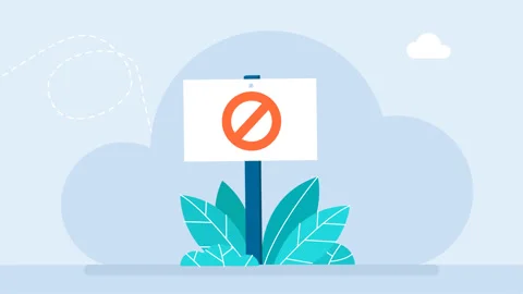 Strictly prohibited sign. Do Not Enter. White and Red Round Glossy Prohibition Stock Footage 279765396