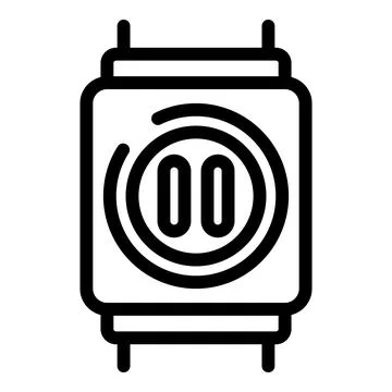 Stride pedometer icon outline vector. Fitness walking band tracker Stock Illustration