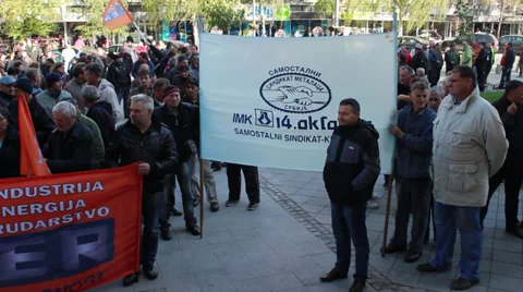 Strike And Protest Stock Footage 32722272