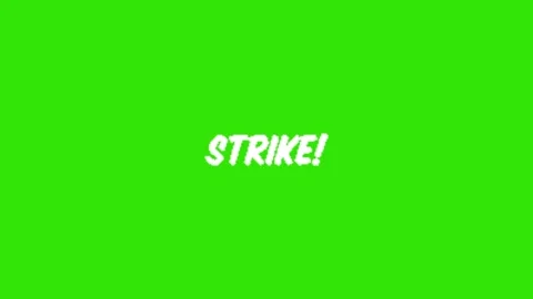 Strike animation on green screen 库存影片 334116497
