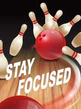 Strike bowling 3D illustration Stock Illustration