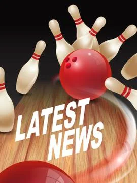 Strike bowling 3D illustration Stock Illustration