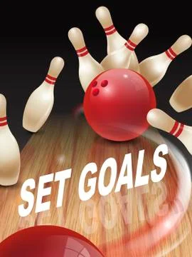Strike bowling 3D illustration Stock Illustration