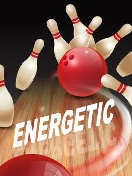 Strike bowling 3D illustration Stock Illustration