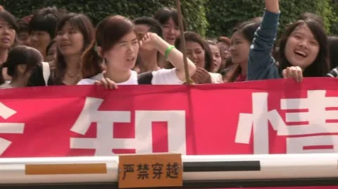 Strike in Chinese factory Video stock 10717258