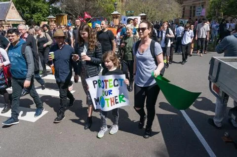 Strike for climate change in Sydney Stock Photos