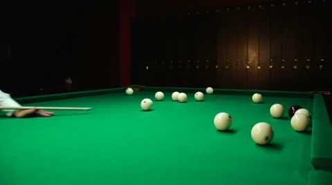 Strike the cue ball for Stock Footage 54500973