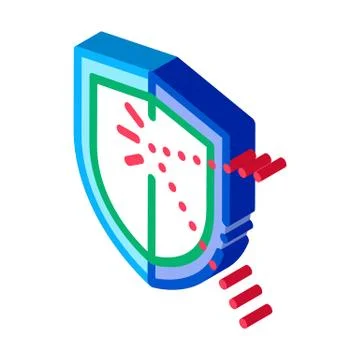 Strike for defense isometric icon vector illustration Stock-Illustration