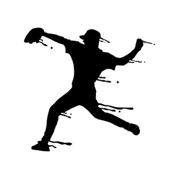 Strike player splash silhouette design vector Stock Illustration