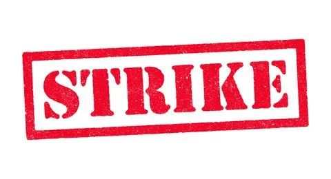 Strike red ink stamp Stock Illustration