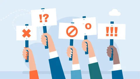 Strike, revolution, conflict. Hands with protests placards. Political protest Stock Footage 294073426