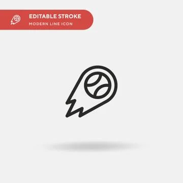 Strike Simple vector icon. Illustration symbol design template for web mobile Stock Illustration
