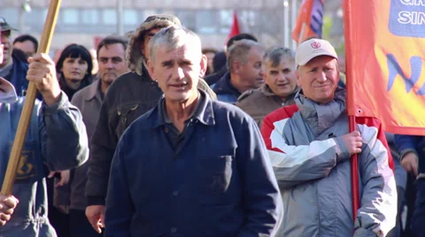 Strike on Street Video stock 32810614