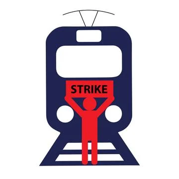Strike train Stock Illustration