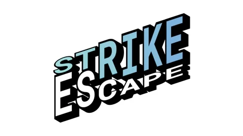 STRIKE vs ESCAPE, 3D Text Animation in Isometric View with Opposite Word Motion Stock Footage 314264073