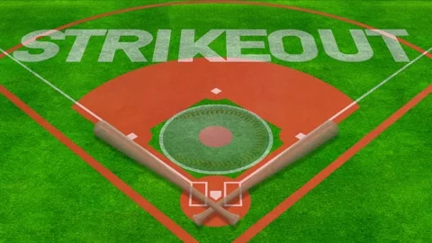 Strikeout baseball animated graphic background. Stock Footage 251808459