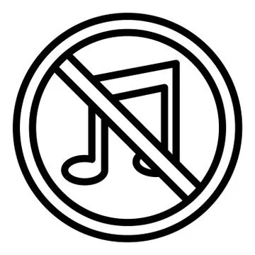 Strikethrough note icon, outline style イラスト素材