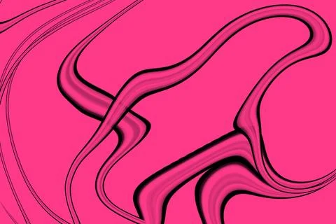 Striking abstract background design featuring fluid, swirling, vibrant pink Stock Illustration