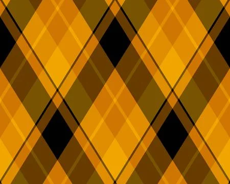 Striking abstract diagonal plaid pattern in shades of gold, brown, and black. Stock Illustration
