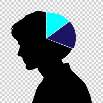 Striking abstract profile design. Stock Illustration