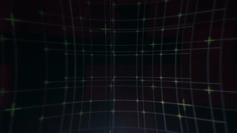 A striking and complex green dot and line pattern on a black background 動画素材 273788910