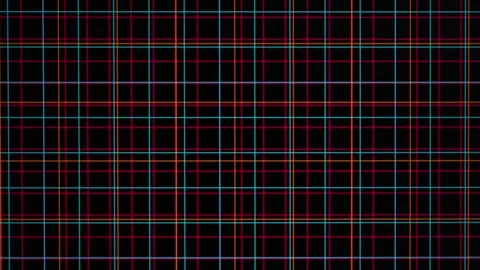 Striking background of moving rectangular colored grids on black, interesting pa Stock Footage 317946626