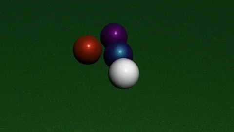 Striking billiard balls Stock Footage 105741337
