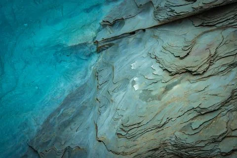Striking blue stone texture Stock Photos