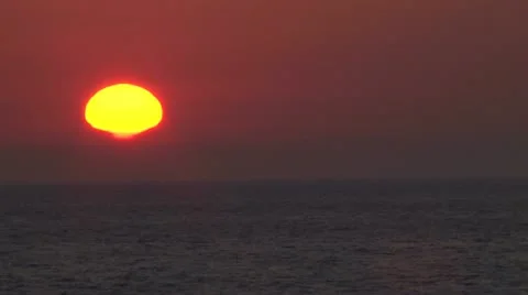 Striking close up of the Sun at dusk Stock Footage 11179958