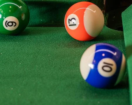 Striking composition of a billiard table, showcasing the allure and strateg.. 스톡 사진