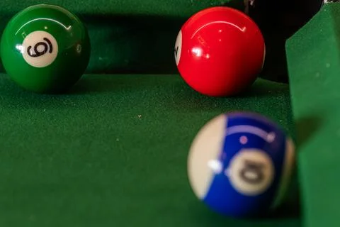 Striking composition of a billiard table, showcasing the allure and strateg.. Stock Photos