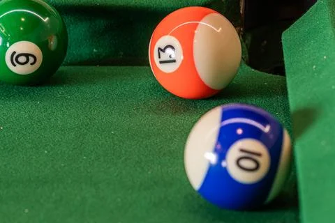 Striking composition of a billiard table, showcasing the allure and strateg.. Foto stock