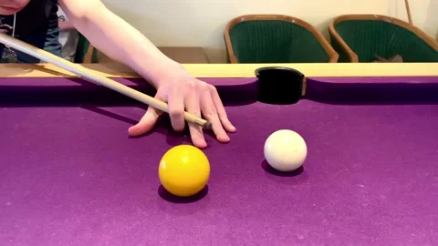 Striking the cue ball Stock Footage 238019277