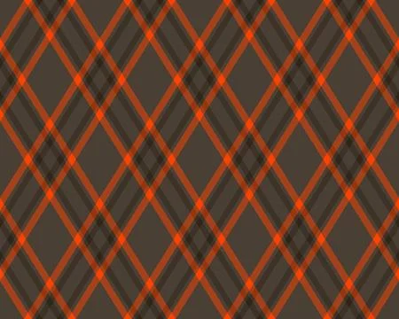A striking diagonal plaid pattern in rich orange and dark grey.  This versati イラスト素材