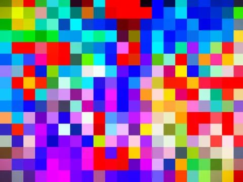 A striking digital designing pattern of colorful tiles or squares Stock Illustration