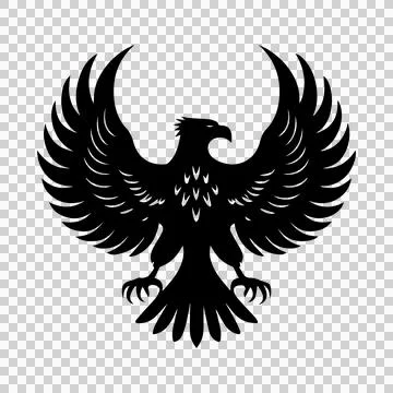 Striking eagle cutout. Stock Illustration