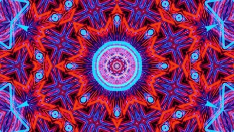 Striking Electric Red Multi Sided 3d illustration background Illustrazione stock