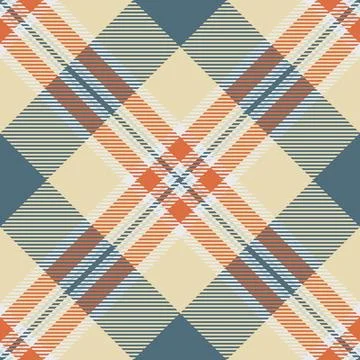Striking geometric plaid pattern in muted orange, teal, and beige. Ideal for  스톡 일러스트
