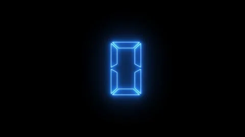 Striking Glowing Number Zero Segment Digital Display 库存影片 331567066