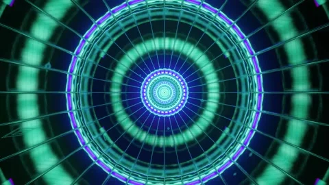 Striking Hypnotic Tunnel Background Stock Footage 264577989