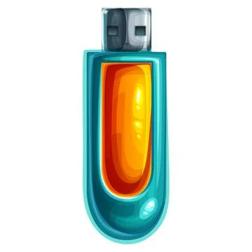 Striking illustration of a USB memory Stock Illustration
