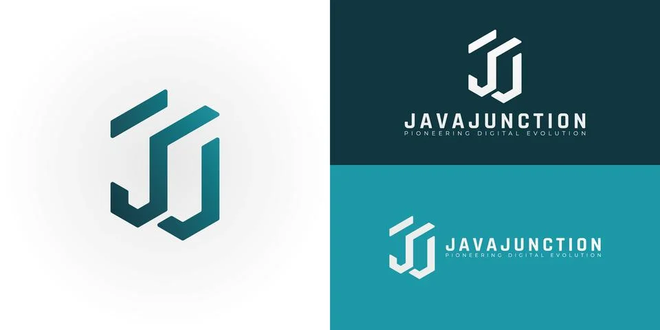 The striking logo uniquely represents the initials JJ Stock Illustration